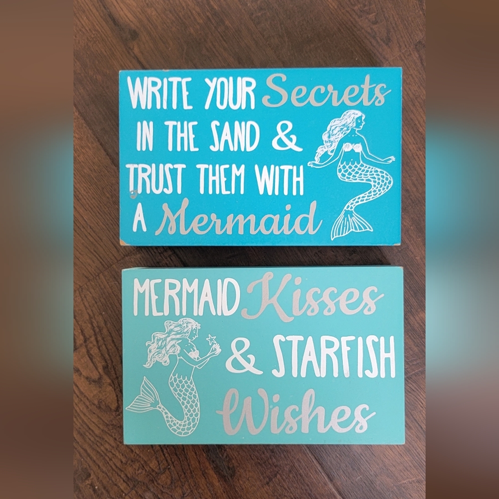 Set of 2 Mermaid signs